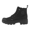 Schnürstiefelette PALLADIUM "PALLABASE TWILL", Gr. 41, schwarz, Textil, sportlich, Schuhe, Schnürstiefel, Schnürstiefelette aus Canvas mit Reißverschluss