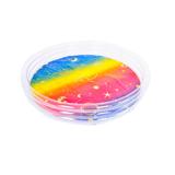Northlight Seasonal 61.5" Inflatable Round 3 Ring Rainbow Celestial Kiddie Swimming Pool Plastic | 9.5 H x 61.5 W x 61.5 D in | Wayfair