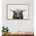 Williston Forge Jeylan Hey Dude Highland Cow by The Creative Bunch Studio - Floater Frame Print on Canvas Canvas | 23 H x 33 W x 1.6 D in | Wayfair