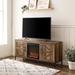 Gracie Oaks Letisia Fireplace TV Stand for TVs up to 65" Wood in Brown | 25.5 H x 58 W x 15.63 D in | Wayfair 39D60AB9CFBB403C85E747BFB35F5C09