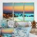 Rosecliff Heights Sunset Over Blue Sky - 3 Piece Floater Frame Photograph on Canvas Canvas, Wood in White | 28 H x 36 W x 1 D in | Wayfair