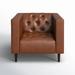 Club Chair - Joss & Main Cornelia Leather Club Chair Leather/Genuine Leather in Brown | 30.32 H x 37 W x 36.6 D in | Wayfair