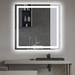 Wrought Studio™ Aolaith Wall Mounted Rectangular Frameless Anti Fog LED Light Bathroom Mirror, Dimmable Vanity Mirror in White | Wayfair