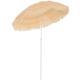 Parasol de plage jardin design hawai 160 cm raphia artificiel beige - Beige