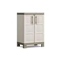 Keter - Armoire de rangement 65 x 45 x 97 cm 2 portes 2 étagères ajustables Gamme Excellence