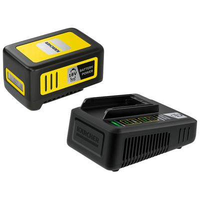 KÄRCHER Akku "Starter Kit Battery Power 18/50" Akkumulatoren 18 V5 Ah, inkl. Schnellladegerät Gr. 18 V 5000 mAh, schwarz (schwarz, gelb)