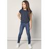 Jeansjeggings NAME IT ""LEGGINGS FEM WOV"" Gr. 140, N-Gr, blau (dark-blue-denim) Mädchen Jeans