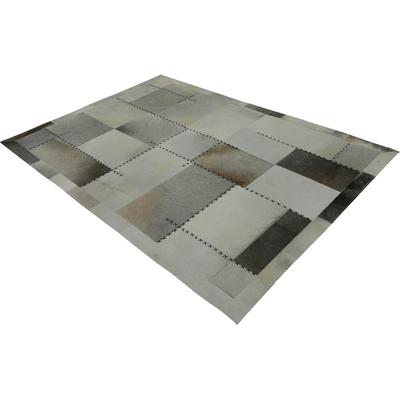 Fellteppich CALO-DELUXE "Solut 305" Gr. 3, grau, B:120cm H:8mm L:170cm, Leder, Teppiche, echtes Rinderfell, Wohnzimmer Image