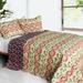 Glitter 3PC Cotton Contained Vermicelli-Quilted Patchwork Quilt Set (Queen Size)