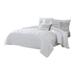 Lance 6 Piece Microfiber King Quilt Comforter Set, The Urban Port, White