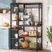 8-Tier kitchen Baker Rack with Power Outlet, 8-Hook Microwave Oven Stand Utility Storage Shelf, Coffee Bar Station