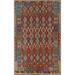 All-Over Kilim Hand-woven Wool Rug - 6'6''x 9'4''