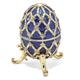 Curata Pewter Crystals Gold-Tone Enameled Grand Royal Blue (Plays Unchained Melody) Musical Egg on 18 Inch Necklace