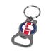 NCAA Univ. of Mississippi Silver-Tone Bottle Opener Key Ring By Rico Industries