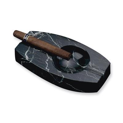 Curata Handcrafted Black Solid Marble Ashtray