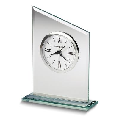 Curata Leigh Beveled Jade Glass Quartz Tabletop Alarm Clock
