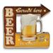 Curata Beer Served Here on Draft Metal and Led Light Wall Sign