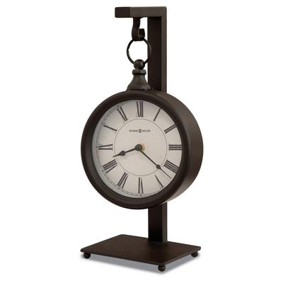 Curata Loman Antiqued Black Metal Quartz Mantel Clock