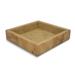 Curata High Gloss Tan Burlwood Finish Felt Lined Square Wood Composite Valet Tray