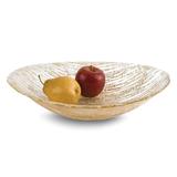 Curata Handcrafted Lead-Free Crystal Secret Treasure Gold Oval Bowl