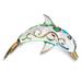 Curata Paradise Dolphin Handcrafted Glass Figurine with 22k Gold Trim