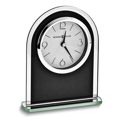 Curata Curata Ebony Luster Black and Silver Finish Quartz Alarm Clock