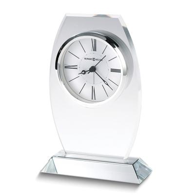 Curata Cabri Beveled Crystal Quartz Table Alarm Clock