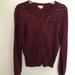 American Eagle Outfitters Sweaters | American Eagle Women's Cardigan Sweater Maroon Red Medium W/ Beads & Sequins | Color: Red | Size: M