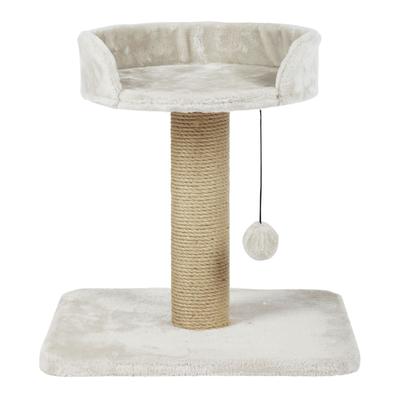 Mica Scratching Post with Platform by TRIXIE in Light Gray
