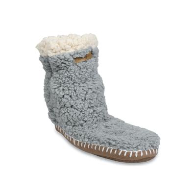 Women's Womens Faux Shearling Slipper Sock With Sidewall Slippers by GaaHuu in Grey