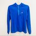 Adidas Tops | Adidas Techfit Climalite Blue Fitted Hoodie 1/4 Zip Athleisure Shirt S | Color: Blue | Size: S