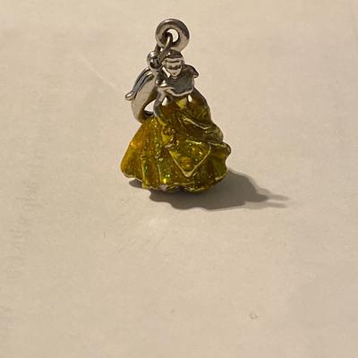 Disney Jewelry | Disney Park Princess Belle Charm | Color: Yellow | Size: Os