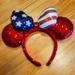 Disney Accessories | Disney Americana Minnie Ears Headband | Color: Blue/Red | Size: Os