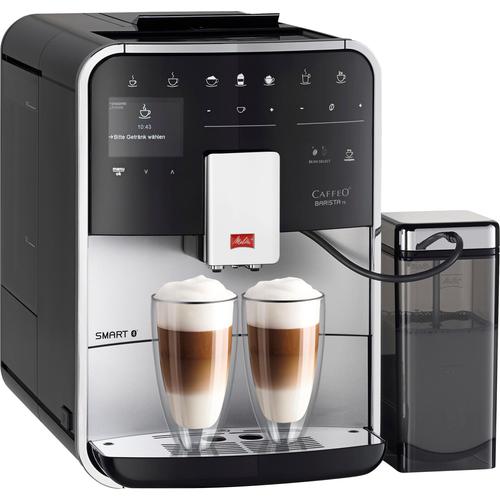 „MELITTA Kaffeevollautomat „“Barista TS Smart F850-101, silber““ Kaffeevollautomaten 21 Kaffeerezepte & 8 Benutzerprofile, 2-Kammer Bohnenbehälter schwarz (silber, schwarz) Kaffeevollautomat“