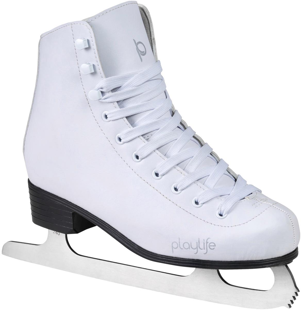 Schlittschuhe POWERSLIDE "Classic White Playlife" Gr. 41, weiß, Inlineskates_Rollschuhe, 41 (bis 100 kg), Vinyl
