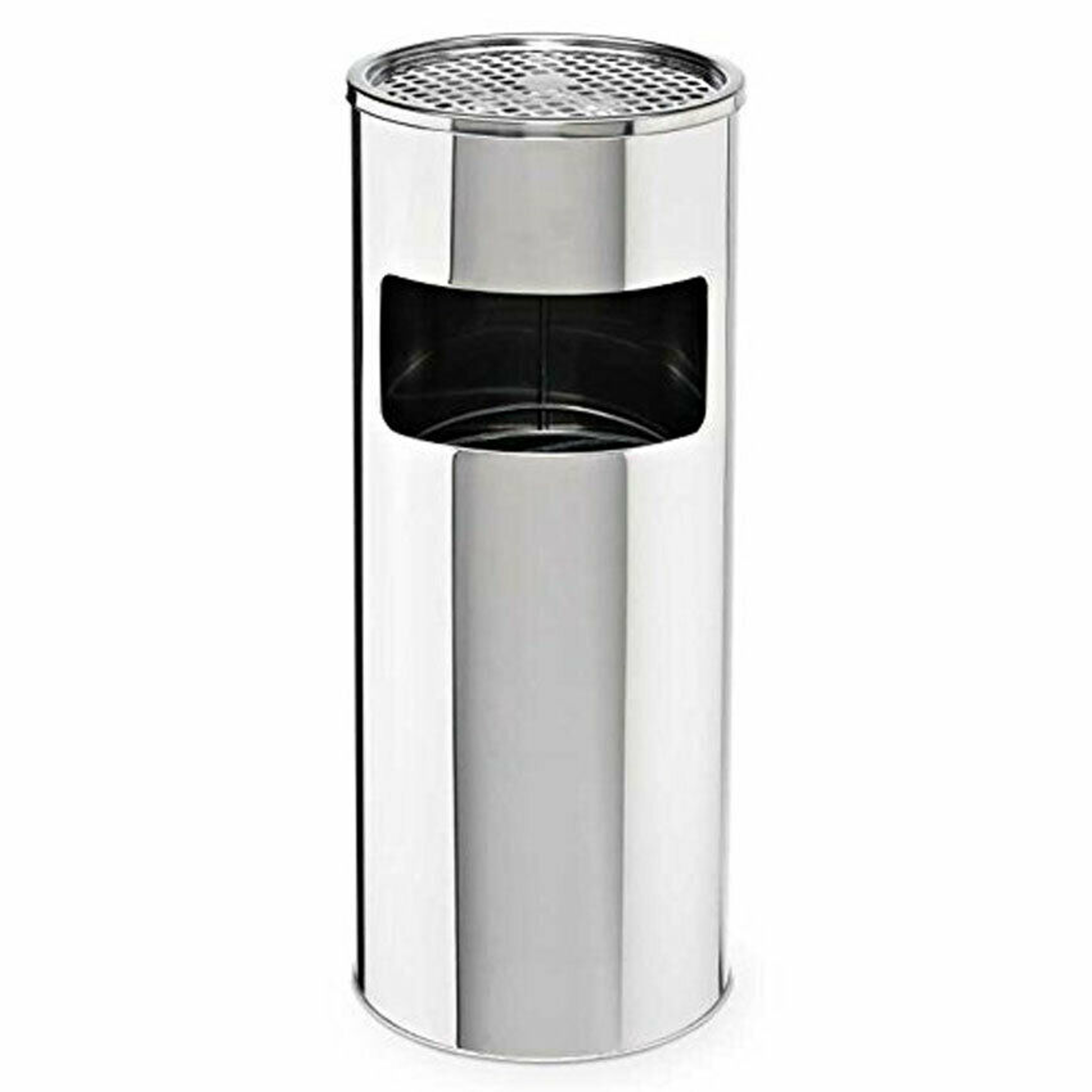 SVITA 30L Standaschenbecher Eimer Aschenbecher Mülleimer Ascher 60x25cm Silber Image