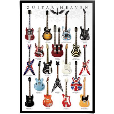 Poster REINDERS "Gitarren Sammlung" Bilder Gr. B/H: 61 cm x 91,5 cm, bunt (mehrfarbig) Bilder