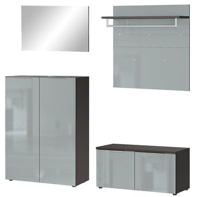 Garderoben-Set GERMANIA "Oakland", grau (graphit, silbergrau), Kastenmöbel-Sets Image