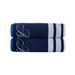 Brooks Brothers Nautical Blanket Stripe 2 Pcs Bath Sheets Turkish Cotton in Blue/Navy | Wayfair nautnvy2bs