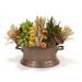 Distinctive Designs Pave Rows of Natural Gasses & Pods Mixed Floral Arrangement in Planter Polysilk in Green | 15 H x 23 W x 17 D in | Wayfair 4804