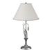 Hubbardton Forge Leaf 26.4" Table Lamp Metal/Fabric in Gray | 26.4 H x 15 W x 15 D in | Wayfair 266760-1030
