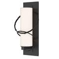 Hubbardton Forge Olympus Outdoor Flush Mount Aluminum/Glass/Metal in Black | 18.8 H x 9.2 W x 6.2 D in | Wayfair 302402-1005