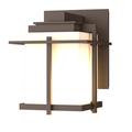 Hubbardton Forge Tourou 7.4" H Outdoor Armed Sconce Aluminum/Glass/Metal in Brown | 7.4 H x 5.3 W x 5.9 D in | Wayfair 306006-1021