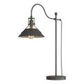 Hubbardton Forge Henry 27" Arched Table Lamp Metal in Gray/Black | 27.1 H x 9.2 W x 20.4 D in | Wayfair 272840-1042