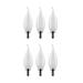 Satco 5.5 Watt (60 Watt Equivalent), CA10 LED, Dimmable Light Bulb, Warm E12/Candelabra Base in White | 4.72 H x 1.38 W in | Wayfair S21308