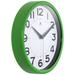 Infinity Instruments Metro 9" Wall Clock Glass/Plastic in Black/Gray/Green | 9 H x 9 W x 1.5 D in | Wayfair 14220GR-3364