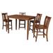 Red Barrel Studio® Haslyn 5 - Piece Counter Height Dining Set Wood in Brown | Wayfair 478352DF3C564079A1D52CC0C77FA924