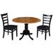 Charlton Home® Cromley Drop Leaf Solid Wood Dining Set Wood in Black/Brown | 29.5 H in | Wayfair 01C13A9C6B1341CA975B8E63E9ACE4FF