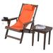 Gracie Oaks Elsha Folding Beach Chair Solid Wood in Orange/Brown | 29 H x 38 W x 37 D in | Wayfair E84FD6FE3FC34C5CA2D662F2E48DA9EA