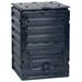 Arlmont & Co. Keenen 79 Gallons Gal. Plastic Outdoor Stationary Composter w/ Latching Lid Plastic in Black | Wayfair